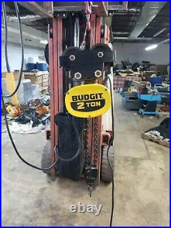 Budgit 2 Ton 4000LB Electric Chain Hoist 16FPM 208/230V VIDEO INCLUDED