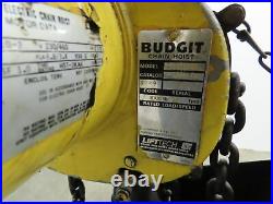 Budgit 2 Ton 4000Lb Electric Chain Hoist 3Ph 230/460V Power TrolleyWithvfd 12'Lift