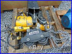 Budgit 2 Ton Electric Chain Hoist With Beam Trolley 4000 Lbs Dresser Motor 16ft