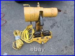 Budgit 2 Ton Electric Chain Hoist With Beam Trolley 4000 Lbs Dresser Motor 16ftc