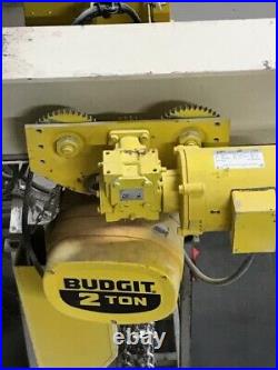 Budgit 2 Ton electric chain hoist with motor driven trolley 230/460v