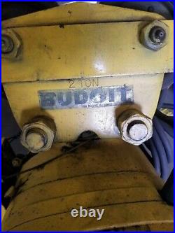Budgit 2 ton Chain Hoist Model BEH0208 with Pendant Control and Trolley