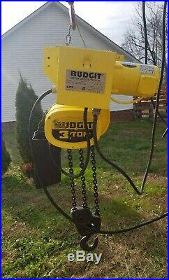 Budgit 3 Ton Electric Chain Hoist With Motorized Trolley