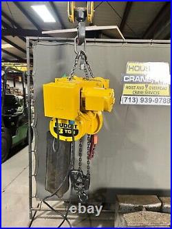 Budgit 3 Ton Electric Chain Hoist with Motorized Trolley, BEH0305, 22 FT, 230/460V