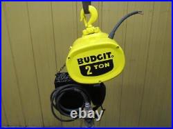 Budgit 309826-66 Electric Chain Hoist 2 Ton 4000 Lbs 3 PH 17' Lift 460v