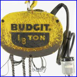 Budgit 309827-2 Electric Roller Chain Hoist 1/8 Ton 32 FPM 10' Lift 230V 3Ph