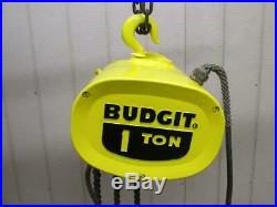 Budgit 309828-45 Electric Roller Chain Hoist 1 Ton 2000 Lbs 3 PH 16' Ft. Lift