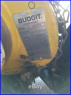 Budgit BEH0216 2 Ton Electric Chain Hoist Lift 230/460V 3PH Lifttech 2.5 HP 4000