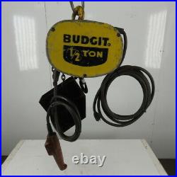 Budgit C-408-2 1/2 Ton Electric Chain Hoist 10' Lift 16FPM 115V Single Phase 1Ph