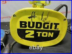 Budgit Chain Hoist BEH0208 2 Ton Electric 230/460V Pneumatic 4000Lbs Trolley
