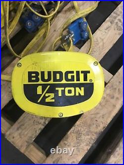 Budgit Electric Chain Hoist 1 Ton 428049-5a 1/2 HP #7043tm