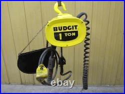 Budgit Electric Roller Chain Hoist 1 Ton 2000 Lbs 3 PH 10' Ft. Lift 16 FPM