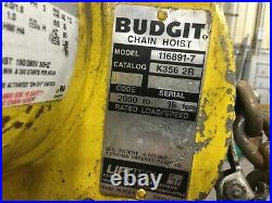 Budgit K356-2R 1 Ton Electric Chain Hoist 230/460V #16MK