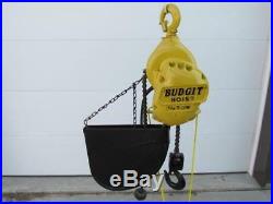 Budgit M1296 Electric Roller Chain Hoist 1/4 Ton 500 Lbs 3 PH 8' Ft. Lift