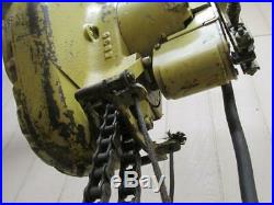 Budgit M699 Electric Roller Chain Hoist 1 Ton 2000 Lbs 3 PH 9' Ft. Lift