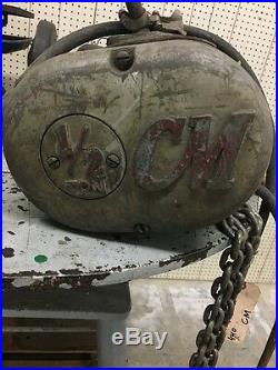 CM 1/2-Ton Cap. Overhead Electric Chain Hoist