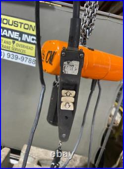 CM 1/2 Ton Electric Chain Hoist, Model B, Lift 10ft, 230/460-3-60V