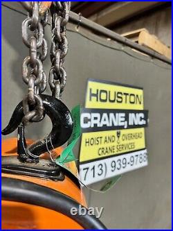 CM 1/2 Ton Electric Chain Hoist, Model F, 10 FT Lift, 115-1-60V Single Phase