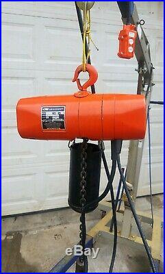 CM 1/2-ton Valustar Electric Chain Hoist, 15 Of Lift, Hook Mounted
