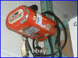 CM 300 LBS. 115V SHOPSTAR ELECTRIC CHAIN HOIST, Completely Reconditioned