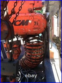 CM Chain Hoist 7.5 Ton Electric Series 670 Beam Trolly USA Factory Mill Mine