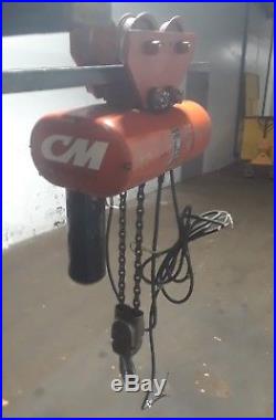 CM Hoist Model R2 2 Ton Electric Chain Hoist with Trolley Series 635