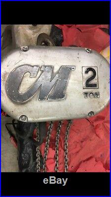 CM LODESTAR 2 TON ELECTRIC CHAIN HOIST 220/440volts 3phase Double Reeved