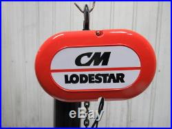 CM LODESTAR Model L 1 Ton 1Hp Electric Chain Hoist 230/460V 3Ph 19' Lift 16FPM