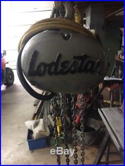 CM Loadstar Model H 1 Ton 8 Fpm 1/2Hp 3Ph Electric Chain Hoist WithPendant
