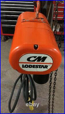 CM Lodestar 1/2 Ton Electric Chain Hoist, F2, 16/5 FPM 2 Speed, 460V