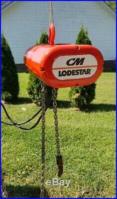 CM Lodestar 1 Ton Electric Chain Hoist 120 Volts