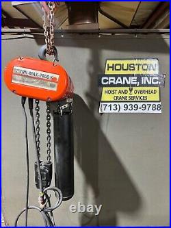 CM Lodestar 2 Ton Electric Chain Hoist, Model L, 18 ft Lift, 230/460V