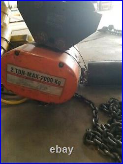 CM / Lodestar 2 ton Chain Hoist model R with Pendant control and trolley