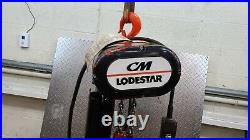 CM Lodestar Chain Hoist 2 Ton 2 Speed RR2 10 ft Lift 8 ft pendant 16/5 FPM