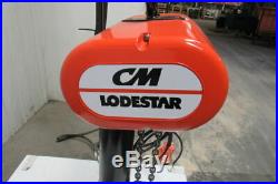 CM Lodestar Classic Model R 2 Ton 460V Electric Chain Hoist 9'10 Lift