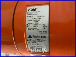 CM Lodestar Electric Chain Hoist 2 Ton Cap. 15 Ft. Lift 440-480v 3 Ph. DAMAGED