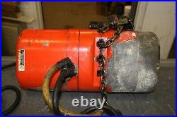 CM Lodestar Electric Chain Hoist Model B 1/4 Ton (250kg) With Hubbell Pushbutton