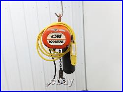 CM Lodestar F 1/2 Ton Electric Chain Hoist 16 FPM 20' Lift 16' Control 3PH