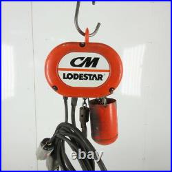 CM Lodestar F2 1/2 Ton Electric Chain Hoist 10' Lift 2 Speed 16/5 FPM 230V 3Ph