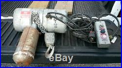 CM Lodestar H1 1 Ton Electric Chain Hoist 1/2hp boat workshop Chisholm Moore TN