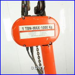 CM Lodestar L2 Electric Chain Hoist 1Ton 5/16FPM 2 Speed 15' Lift 460V WithTrolley