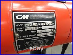 CM Lodestar Model A2 Electric Chain Hoist 1/8 Ton 250lb 10' Lift 32 FPM 3PH 460V