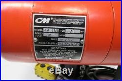 CM Lodestar Model AA 1/8 Ton Electric Chain Hoist 60FPM 10' 230/460V 3Ph
