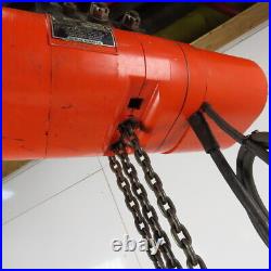 CM Lodestar Model B 1/4 Ton Electric Chain Hoist 10' Lift 2 Speed 16/5 230V 3Ph