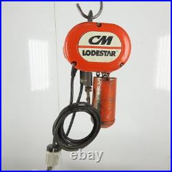 CM Lodestar Model B2 1/4 Ton Electric Chain Hoist 11' Lift 2 Speed 5/16FPM 230V