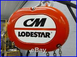 CM Lodestar Model C 1/4 Ton 500lb Electric Chain Hoist 120V 1 Phase 32 FPM 20