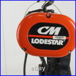 CM Lodestar Model F 1/2 Ton Electric Chain Hoist 10' Lift 16 FPM 115V 1Ph