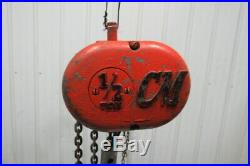 CM Lodestar Model F 1/2 Ton Electric Chain Hoist 10' Lift 16FPM 208/230-460v 3PH