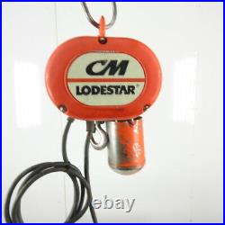 CM Lodestar Model F 1/2 Ton Electric Chain Hoist 12' Lift 16FPM 208-230/460V 3Ph