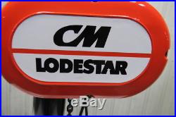 CM Lodestar Model J 1/2 Ton 1000lb 110V Electric Chain Hoist 14' 9 Travel 32FPM